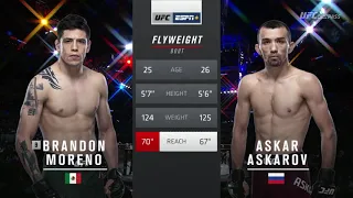 Brandon Moreno vs Askar Askarov UFC Fight Night FULL FIGHT CHAMPIONSHIP