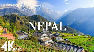 FLYING OVER NEPAL (4K UHD) - Relaxing Music Along With Beautiful Nature Videos - 4K Video HD