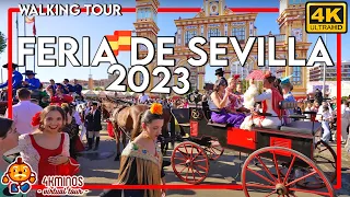 FERIA DE SEVILLA 2023 | Tarde | 4K UHD Walking Virtual Tour Spain 2023