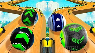 Sky Rolling Ball 3D Gameplay Speedrun Max All Levels 1 - 5