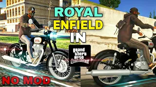 ROYAL ENFIELD IN GTA SAN ANDREAS NO MOD NO HACK SECRET LOCATION GTA SA ANDREAS BULLET LOCATION,