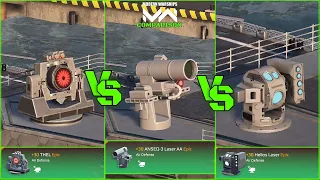 Helios Laser VS ANSEQ-3 Laser VS THEL | Lasers Air Defense Comparison | Modern Warships