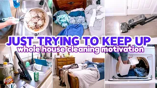 WHOLE HOUSE CLEAN WITH ME | MESSY HOUSE CLEANING MOTIVATION + VACLIFE @MandyFloresCleaning