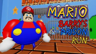 Roblox Mario Barry's Prison run Obby Escape all Jumpscare