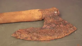 Rusty Small Viking Axe Restoration ( WITH A NEW LOOK )