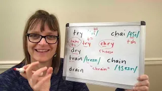 How to Pronounce Try, Dry, Chai, Train, Drain, Chain - Words with "TR" vs. "CH" in American English