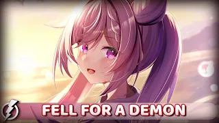 Nightcore - Fell For A Demon (ROY KNOX & LINKER) - Lyrics