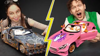 Vrum & Bum! Transformação Insana do Carro da Barbie e o Desafio Pokémon Maluco! 🚗⚡