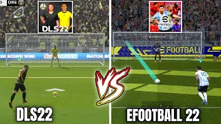 eFOOTBALL 23 vs DLS22 - GAMEPLAY COMPARISON (Graphics, Penalties, Free Kicks, Celebrations)