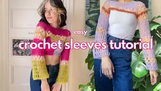 easy crochet shrug tutorial for any size | here comes treble sleeves | Made in the Moment