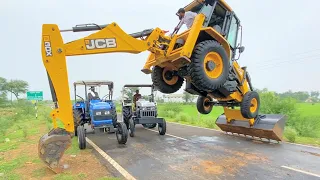 WASHING MY TRACTORS | SONALIKA 60 RX | EICHER 485 | EICHER 242 WITH JCB 3DX ECO USING SPAY PUMP