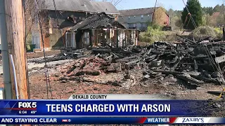 Teens charged with arson