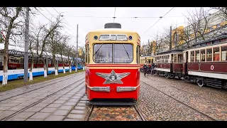 Парад трамваев в Москве плюс парад автомобилей из гаража особого назначения июнь 2022