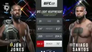 UFC 239  - Jon Jones Vs Thiago Santos - Full Fight