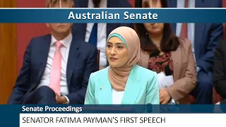 Senate Proceedings - Senator Fatima Payman's First Speech
