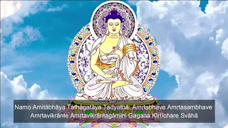 [108 Times]💫 Buddha Amitabha Long Mantra | Namo Amitabha Buddha | 1 of 5 Wisdom Kings 💫