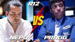 Ian Nepomniachtchi vs Praggnanandhaa  | The Candidates 2024 Round 12