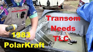 1983 PolarKraft  Transom Tragedy to Transom Awesome Follow along