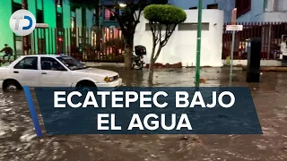 Lluvias e inundaciones colapsan Ecatepec; arrastra y mata a dos personas
