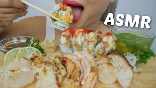 SUSHI ASMR *Lobster Roll and Aburi Sashimi NO Talking Relaxing Eating Sounds | N.E Let's Eat