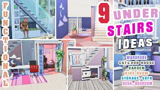 TIPS and IDEAS for Under Stairs (saving space) Sims 4 🛠✨