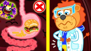 Healthy Food vs Junk Food 🍒 Sick Story | Lion Family | Cartoon for Kids