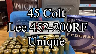 45 Colt Lee 452-200 with Unique