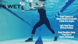 S’WET™ Pool Workout Combo - Hand Buoy/Cross Country Variations