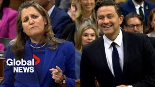 Poilievre “doesn’t even understand” how capital gains tax changes work, Freeland says