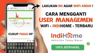 ✅ Berhasil ! Cara Mengganti USER MANAGEMEN WIFI Indihome Terbaru