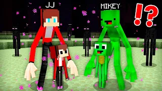 JJ ENDERMAN Family vs Mikey ENDERMAN Family in Minecraft MUTANT Challenge by Maizen