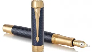 Обзор перьевой ручки Parker Duofold Prestige Centennial Blue Chevron GT