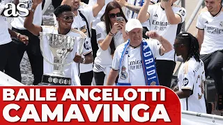 SHOW ANCELOTTI en CIBELES: "Tengo un sueño..." y puso a TODOS a BAILAR | Real Madrid Fiesta