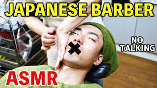 💈ASMR / Face Massage / Japanese Barber Shop / No Talking / Female Barber / Handsome Man  /  💈