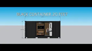 BLACK CONTAINER 2O FEET HC