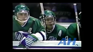 OHL WHL QMJHL Memorial Cup May 16, 1992 Mike Mathers,KAM v Turner Stevenson,SEA (hit) Kamloops Blaze