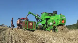 ŻNIWA 2022 ! Wakacje z JOHN DEERE 330 i 2 x T25 ㋡ Prace pożniwne