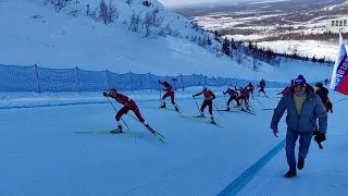 Кубок Тур Большого Вудьявра по лыжным гонкам женщины. Подьем в гору. 2024 г.Кировск