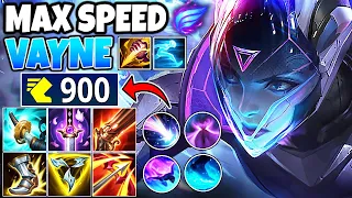 FULL SPEED VAYNE JUNGLE - MAX SPEED RECORD BUILD & RUNES! (THIS IS INSANE) - League of Legends