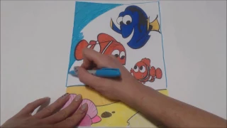 Finding Nemo coloring pages with Dory Marlo and Nemo. How to color finding Nemo pages.