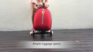 Ferrari 2-In-1 Kids Luggage Scooter