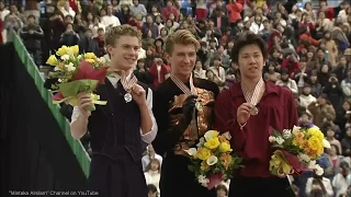 [HD] Men's Medal Ceremony - 2002 Worlds FS - Alexei Yagudin, Timothy Goebel, Takeshi Honda