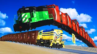 Train Derailments 😲 LONG Trains Accidents (Crazy Special Video) BeamNG DRIVE | GORILLA Wrecking