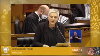 DA Chief Whip, Natasha Mazzone addressing Parliament on Gender-Based Violence.