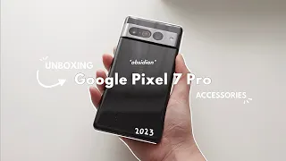 Google Pixel 7 Pro (Obsidian 🖤) Unboxing *iPhone 14 Plus cameo*