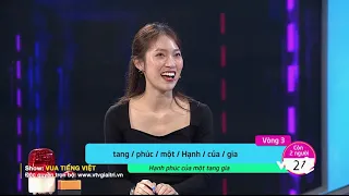 Vua Tiếng Việt Tập 1 | Khánh Vy, Kiên Trịnh chinh phục thử thách nối từ 'khó nhằn'