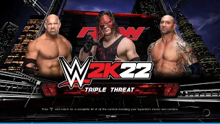 Batista vs Goldberg vs Kane | WWE2K22