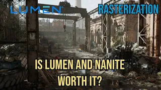 Is Nanite and Lumen Justified compared to Typical Rasterization? - Industrial Factory Tech Demo UE5