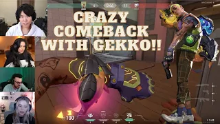 Toast Crazy with GEKKO Valo's Newest Agent for a CRAZY COMEBACK with Sykkuno Valkyrae Tarik & Grace