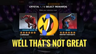 more crystal openings, 6 Star and a 6 Star Nexus MCOC Crystal opening